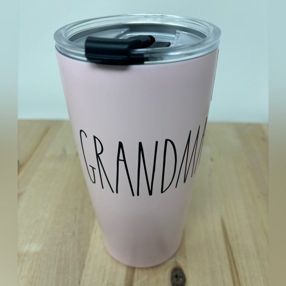 COPY - Rae Dunn GRANDMA Tumbler Pink Stainless Steel Flip Top with Black Letter…